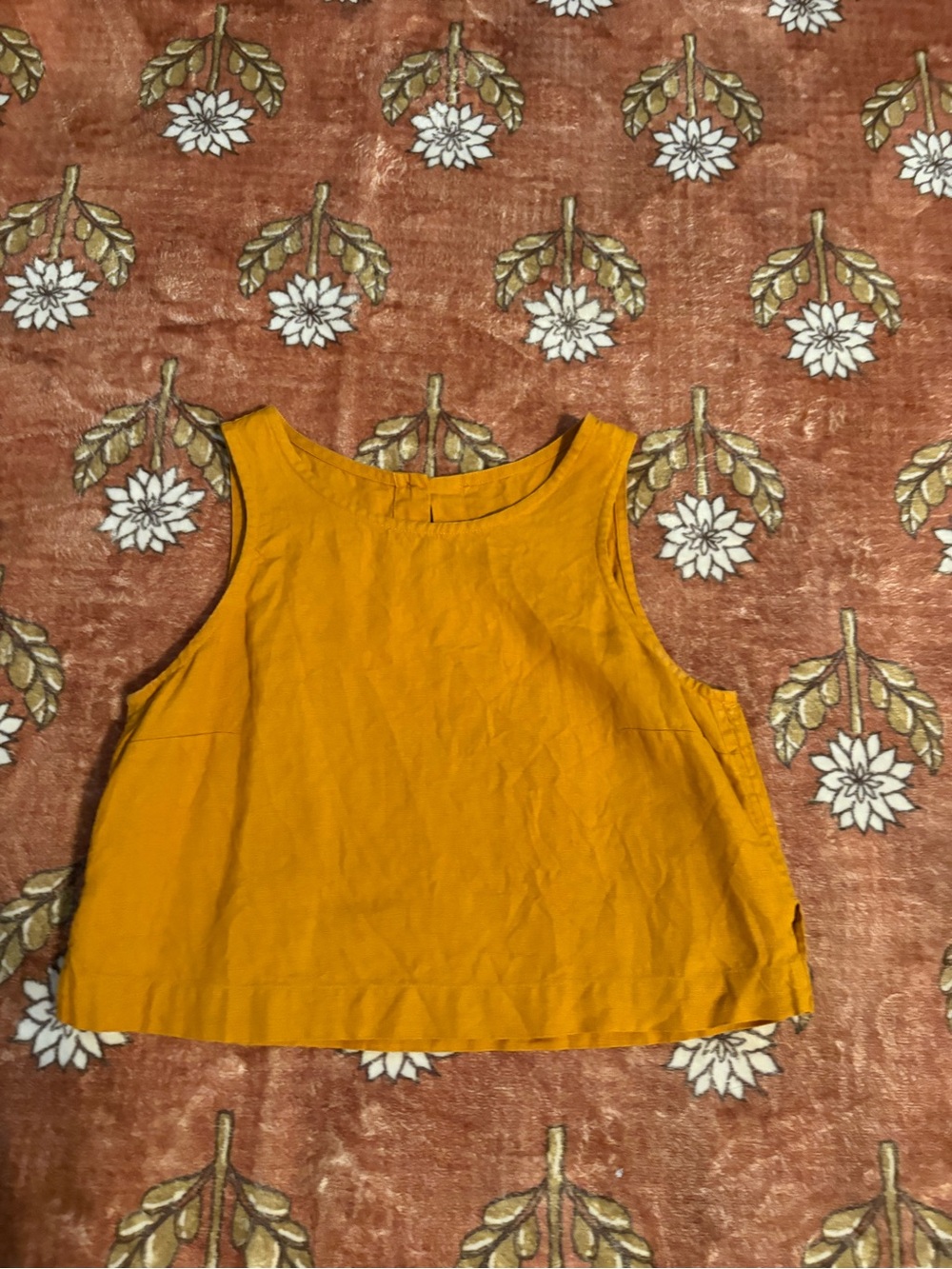 NotPERFECTLINEN Bay top S/M in Saffron